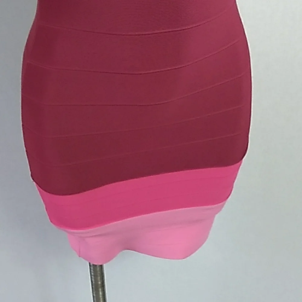 NEW  superdown women bandage bodycon dress pink/Red mini dress size S NWT - Picture 4 of 9